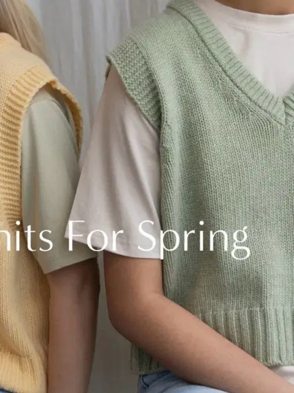 OAK + FORT Ribbed V-Neck Knit Vest | Sage - Picture 3 of 3